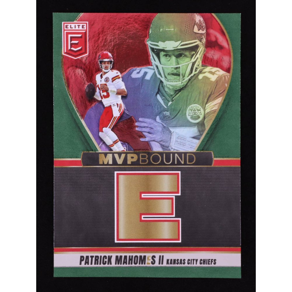 Patrick Mahomes II 2025 Elite MVPBound Green #19 at PristineAuction.com