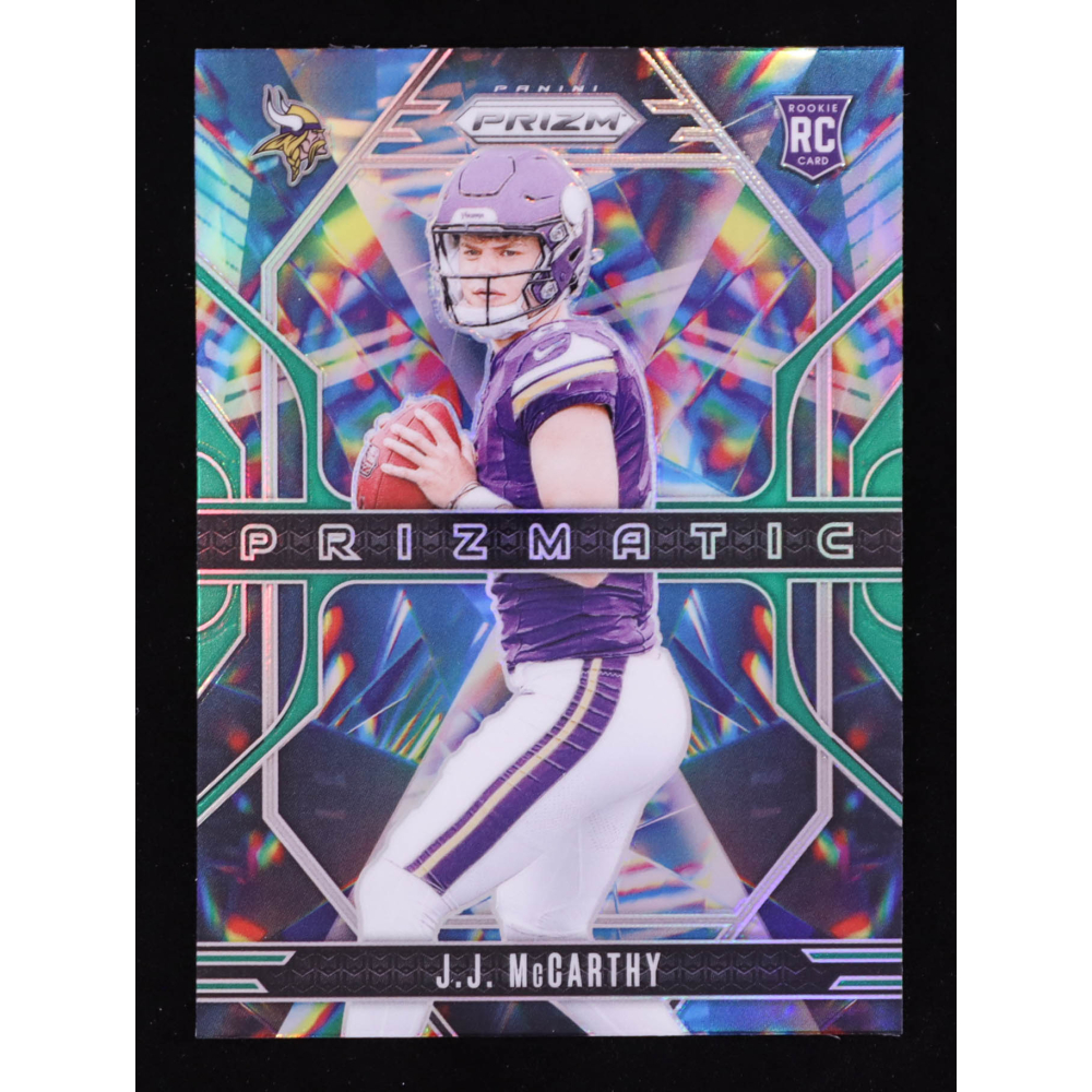 JJ McCarthy 2024 Panini Prizm Prizmatic Prizms Green #8 RC at PristineAuction.com