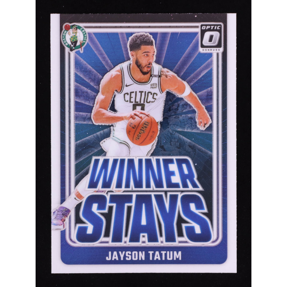 Jayson Tatum 2024-25 Donruss Optic Winner Stays #2 at PristineAuction.com