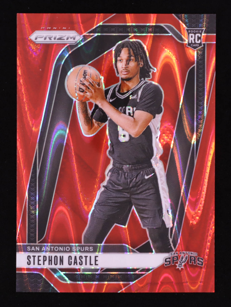 Stephon Castle 2024-25 Panini Prizm Prizms Red Seismic #234 #255/299 RC