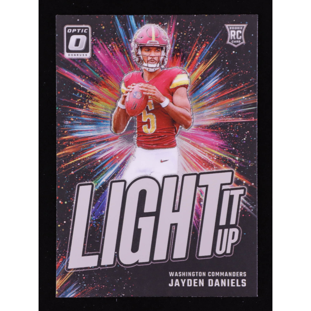 Jayden Daniels 2024 Donruss Optic Light it Up #8 RC at PristineAuction.com