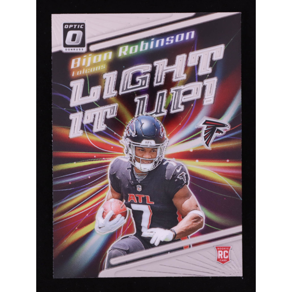 Bijan Robinson 2023 Donruss Optic Light it Up #11 RC at PristineAuction.com