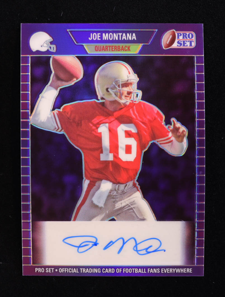 Joe Montana 2024 Leaf Metal Legacy Collection #89P-JM2 Autograph Purple Prismatic SP Variation #3/10