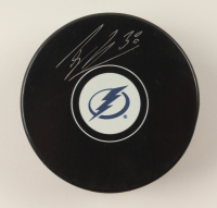 Brandon Hagel Signed Lightning Logo Hockey Puck (JSA) at PristineAuction.com