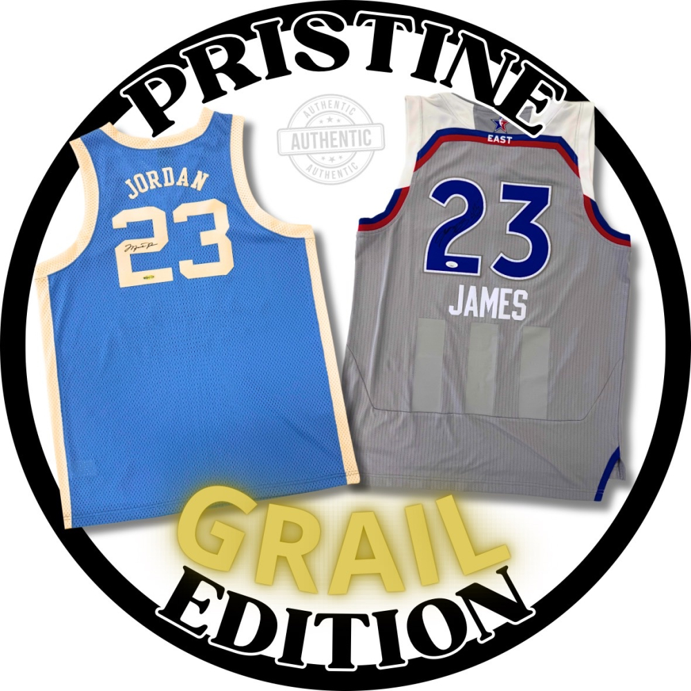 Jordan vs. LeBron James Autographed Jersey Galaxy Rips Pristine Auction Exclusive Grail Edition Mystery Box - Limited to 750 Boxes! at PristineAuction.com