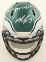 Nick Foles & Michael Vick Signed Eagles Speed Mini Helmet Inscribed "Fly Eagles Fly" (JSA) at PristineAuction.com