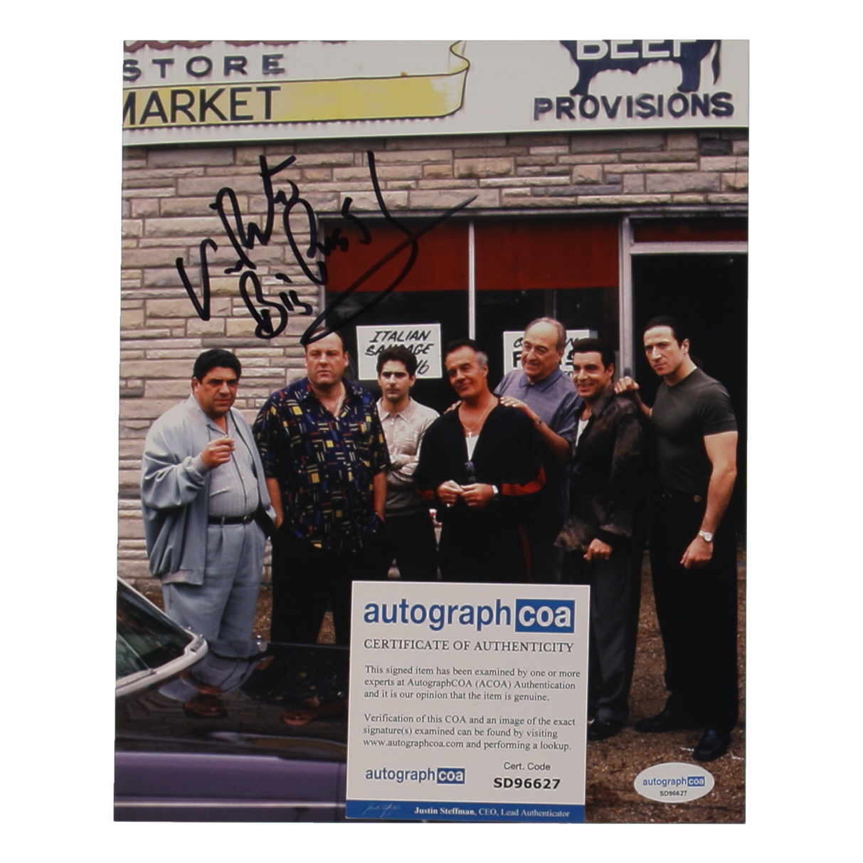 Vincent Pastore Signed "The Sopranos" 8x10 Photo Inscribed "Big Pussy" (ACOA) at PristineAuction.com Vincent Pastore Signed "The Sopranos" 8x10 Photo Inscribed "Big Pussy" (ACOA) at PristineAuction.com