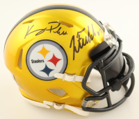 Justin Fields & Kenny Pickett Signed Steelers Flash Alternate Speed Mini Helmet With Visor (Beckett) at PristineAuction.com