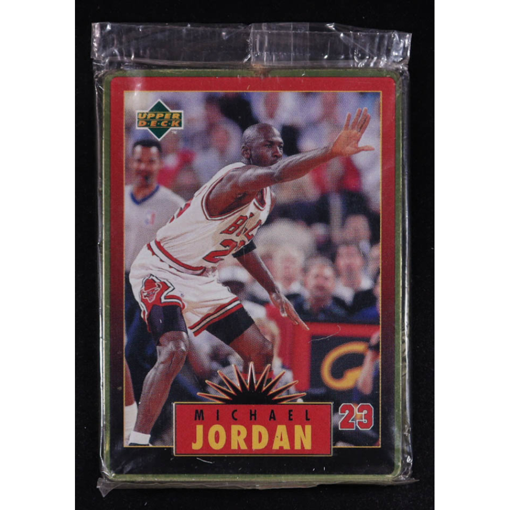 Michael Jordan 1996 Upper Deck Jordan Metal Red Black #4 at PristineAuction.com