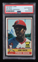 Jim Rice Signed 1976 Topps #340 (PSA Authentic) at PristineAuction.com
