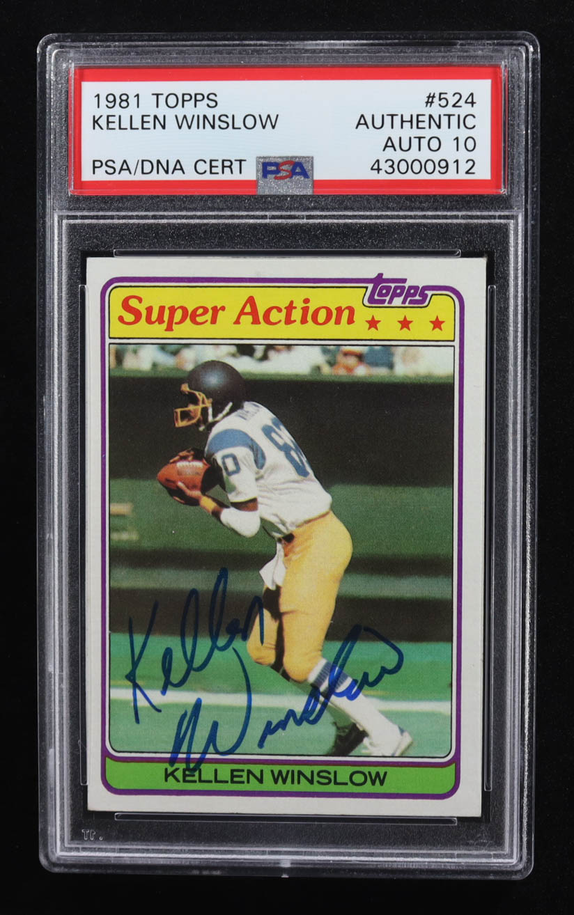 Kellen Winslow Signed 1981 Topps #524 SA (PSA Authentic | Auto 10) at PristineAuction.com Kellen Winslow Signed 1981 Topps #524 SA (PSA Authentic | Auto 10) at PristineAuction.com