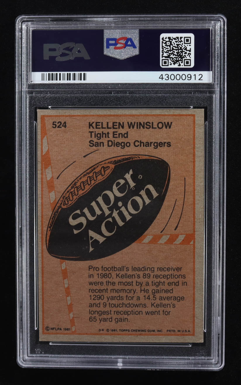Kellen Winslow Signed 1981 Topps #524 SA (PSA Authentic | Auto 10) at PristineAuction.com Kellen Winslow Signed 1981 Topps #524 SA (PSA Authentic | Auto 10) at PristineAuction.com