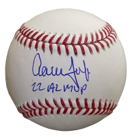 Aaron Judge Signed OML Baseball Inscribed "2022 AL MVP" (MLB & Fanatics) at PristineAuction.com