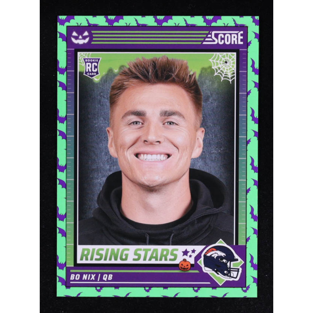 Bo Nix 2024 Score Halloween Rising Stars Bats #4 RC at PristineAuction.com