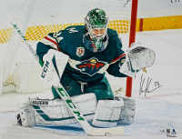 Kaapo Kahkonen Signed LE Wild 16x20 Photo Inscribed "NHL Debut 11/26/19" (Fanatics) at PristineAuction.com