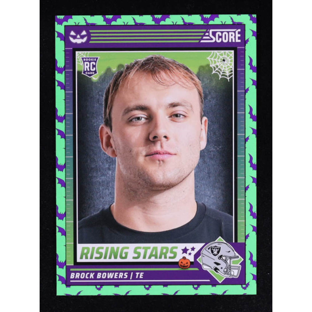 Brock Bowers 2024 Score Halloween Rising Stars Bats #8 RC at PristineAuction.com