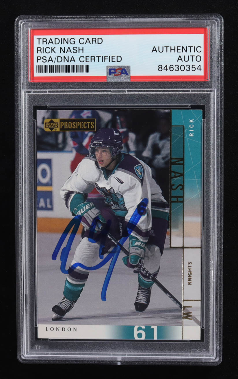 Rick Nash Signed 2000-01 UD CHL Prospects #42 RC (PSA Authentic) at PristineAuction.com Rick Nash Signed 2000-01 UD CHL Prospects #42 RC (PSA Authentic) at PristineAuction.com