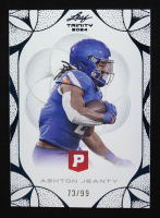 Ashton Jeanty 2024 Leaf Trinity Blue Foil Refractor #7 RC (73/99) at PristineAuction.com