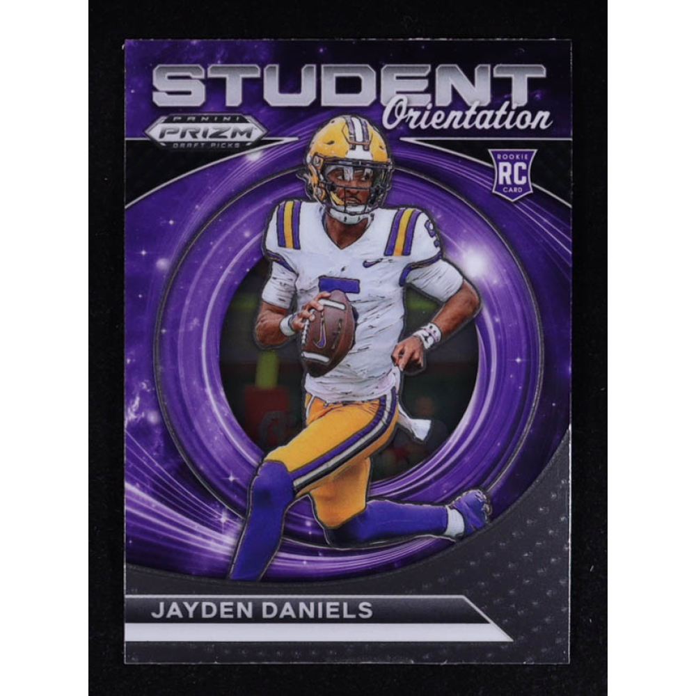 Jayden Daniels 2024 Panini Prizm Draft Picks Student Orientation #5 RC at PristineAuction.com