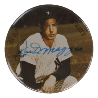 Joe DiMaggio Signed Yankees 3" Photo Button (PSA) at PristineAuction.com