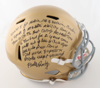 Rudy Ruettiger Signed Notre Dame Fighting Irish Full-Size Helmet with Extensive Inscription (Beckett) at PristineAuction.com