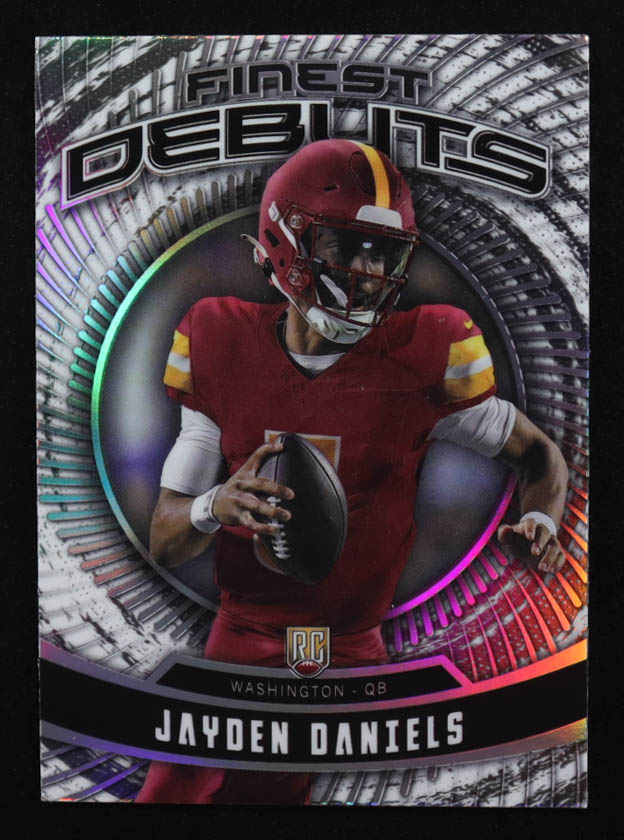 Jayden Daniels 2024 Topps Finest Debuts Refractor #D-1 RC at PristineAuction.com Jayden Daniels 2024 Topps Finest Debuts Refractor #D-1 RC at PristineAuction.com