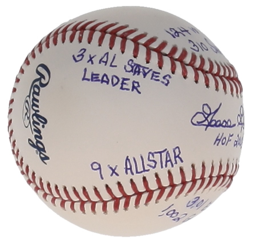 Goose Gossage Signed OML Baseball with Multiple Career Stat Inscriptions (JSA) at PristineAuction.com Goose Gossage Signed OML Baseball with Multiple Career Stat Inscriptions (JSA) at PristineAuction.com