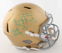 Rudy Ruettiger Signed Notre Dame Fighting Irish Full-Size Helmet with Playbook Inscription (Beckett) at PristineAuction.com