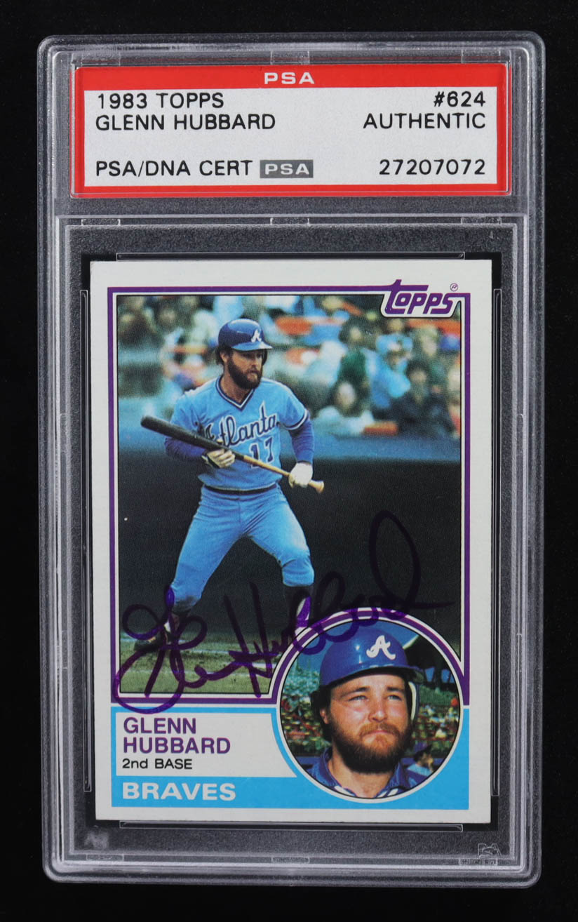 Glenn Hubbard Signed 1983 Topps #624 (PSA Authentic) at PristineAuction.com Glenn Hubbard Signed 1983 Topps #624 (PSA Authentic) at PristineAuction.com