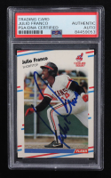 Julio Franco Signed 1988 Fleer #609 (PSA Authentic) at PristineAuction.com