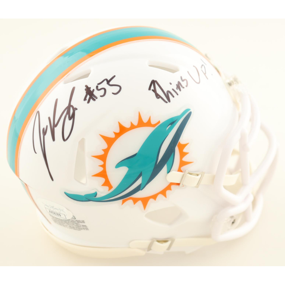Jerome Baker Signed Dolphins Speed Mini Helmet Inscribed "Phins Up!" (JSA) at PristineAuction.com