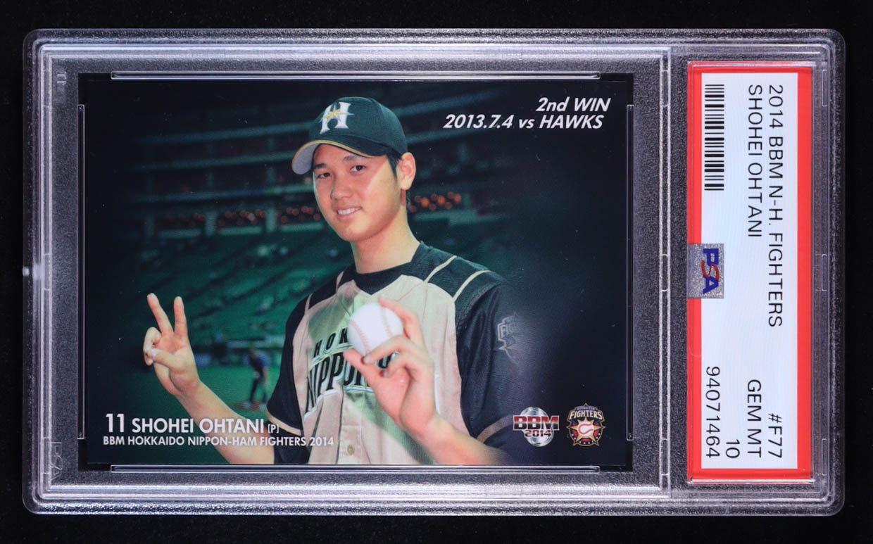 Shohei Ohtani 2015 BBM Nippon Ham Fighters #F77 RC (PSA 10) at PristineAuction.com Shohei Ohtani 2015 BBM Nippon Ham Fighters #F77 RC (PSA 10) at PristineAuction.com