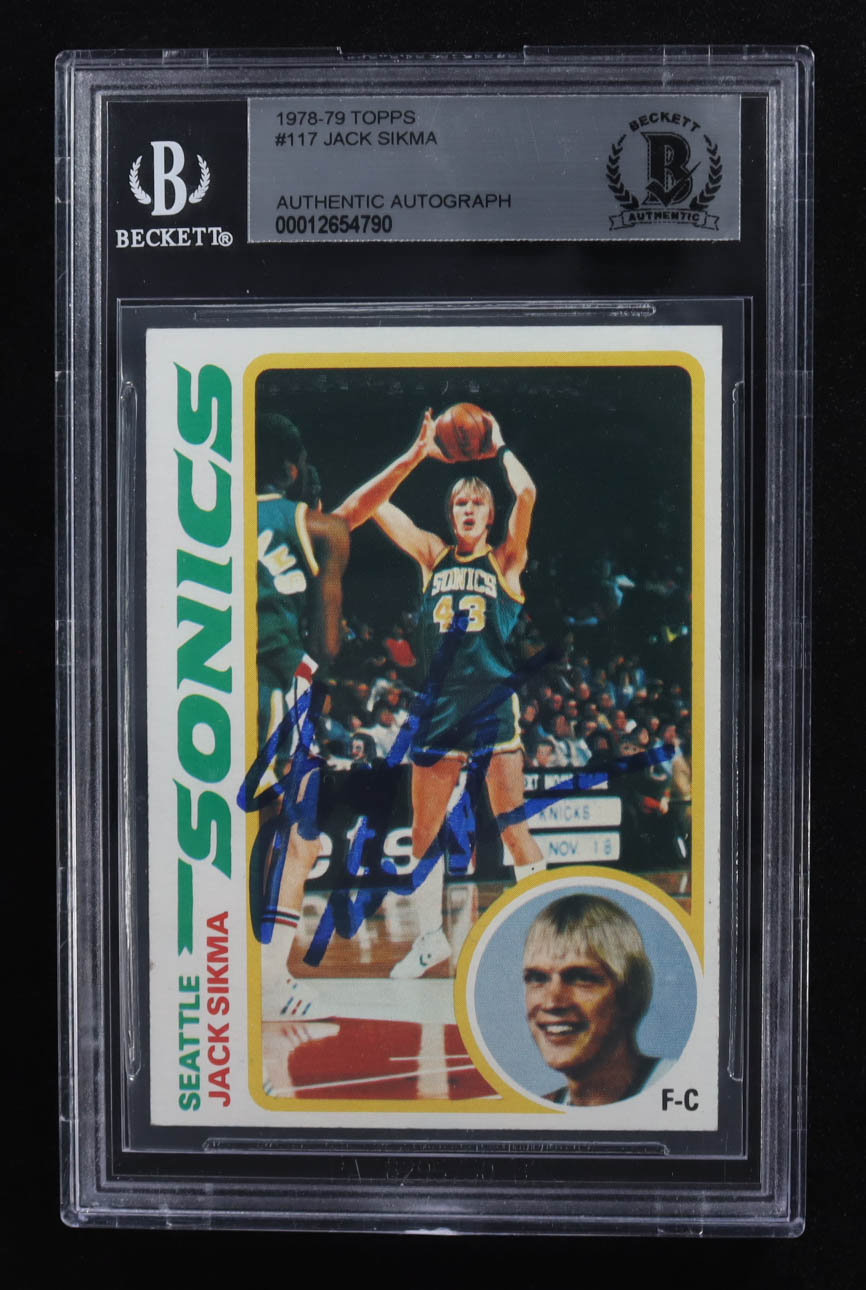 Jack Sikma Signed 1978-79 Topps #117 RC (BGS) at PristineAuction.com Jack Sikma Signed 1978-79 Topps #117 RC (BGS) at PristineAuction.com