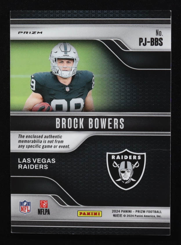Brock Bowers 2024 Panini Prizm Premier Jerseys Prizms Purple Pulsar #PJ-BBS RC at PristineAuction.com Brock Bowers 2024 Panini Prizm Premier Jerseys Prizms Purple Pulsar #PJ-BBS RC at PristineAuction.com