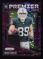 Brock Bowers 2024 Panini Prizm Premier Jerseys Prizms Purple Pulsar #PJ-BBS RC at PristineAuction.com