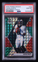 Jalen Hurts 2020 Panini Mosaic Mosaic Choice Red and Green #222 RC (PSA 10) at PristineAuction.com