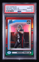 Michael Penix Jr. 2024 Donruss Optic Rated Rookies Preview Red and Green #308 RC (PSA 10) at PristineAuction.com