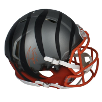 Joe Burrow Signed Bengals Full-Size Authentic On-Field Flash "Drip" Alternate Speed Helmet (Fanatics) at PristineAuction.com