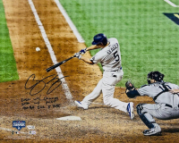 Corey Seager Signed Dodgers LE 16x20 Photo with Multiple World Series Stat Inscriptions (Fanatics & MLB) at PristineAuction.com