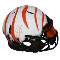 Joe Burrow Signed Bengals Full-Size Authentic On-Field Lunar Eclipse "Drip" Alternate Speed Helmet with Custom Visor (Fanatics) at PristineAuction.com