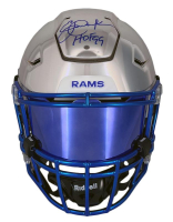 Eric Dickerson Signed Rams Full-Size Authentic On-Field Ghost Chrome Custom Speedflex Helmet Inscribed "HOF 99" (Beckett) at PristineAuction.com
