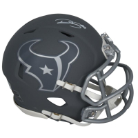 Dalton Schultz Signed Texans Slate Alternate Speed Mini Helmet (Beckett) at PristineAuction.com