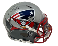 Tom Brady Signed LE Buccaneers / Patriots Full-Size Authentic On-Field Custom Speed Helmet with Custom Visor (Fanatics) at PristineAuction.com