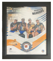 Warriors 2022 NBA Champions LE Custom Framed Display with Piece of Game-Used Basketball at PristineAuction.com