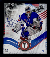 Henrik Lundqvist LE Rangers Custom Framed Photo with Game-Used Puck Display (Fanatics) at PristineAuction.com