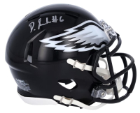 DeVonta Smith Signed Eagles Alternate Speed Mini Helmet (Fanatics) at PristineAuction.com