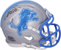 Amon-Ra St. Brown Signed Lions Speed Mini Helmet (Fanatics) at PristineAuction.com
