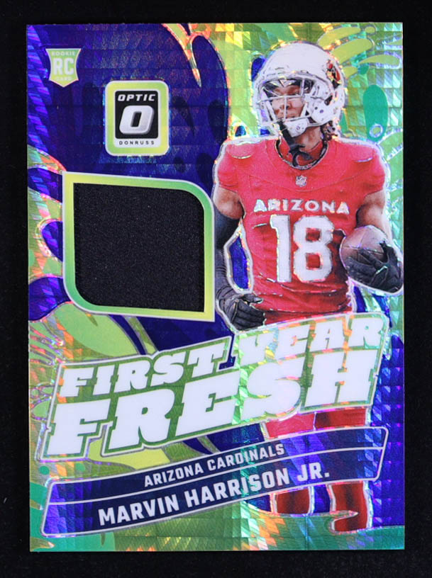 Marvin Harrison Jr. 2024 Panini Donruss Optic First Year Fresh #FYF-MHJ RC at PristineAuction.com Marvin Harrison Jr. 2024 Panini Donruss Optic First Year Fresh #FYF-MHJ RC at PristineAuction.com