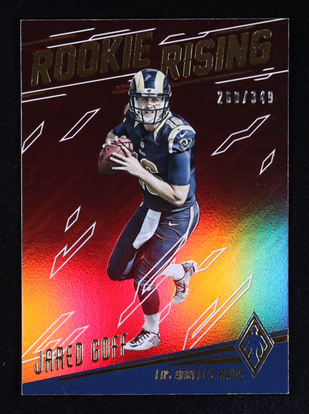Jared Goff 2016 Panini Phoenix Rookie Rising #RR-JG RC #260/349 at PristineAuction.com Jared Goff 2016 Panini Phoenix Rookie Rising #RR-JG RC #260/349 at PristineAuction.com