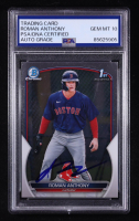 Roman Anthony Signed 2023 Bowman Chrome Prospects #BCP71 RC (PSA Authentic | Auto 10) at PristineAuction.com